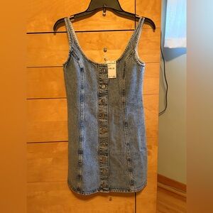 Frame Denim Blue Button-Down Dress